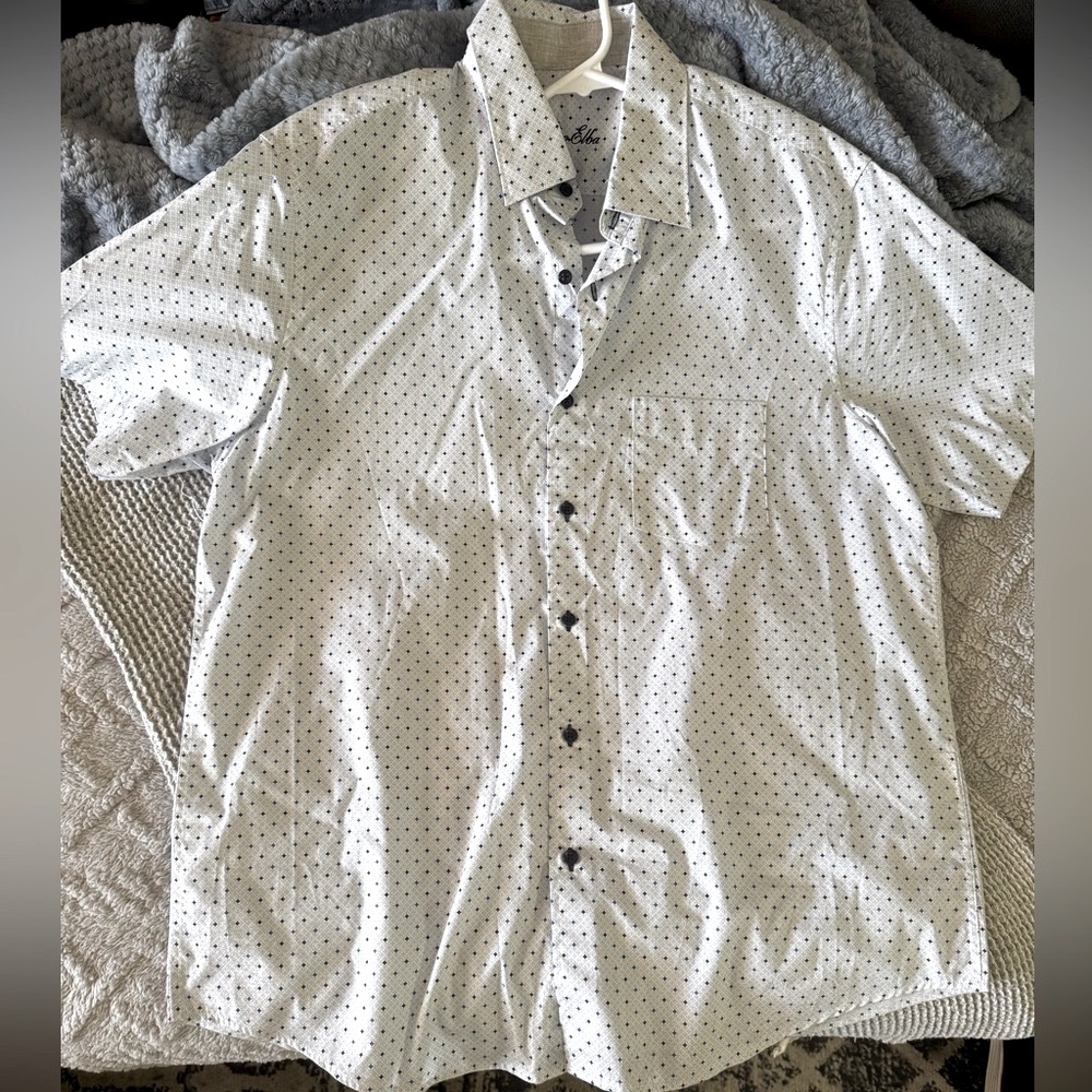 TASSO ELBA Light Blue Button-Up Dress Shirt